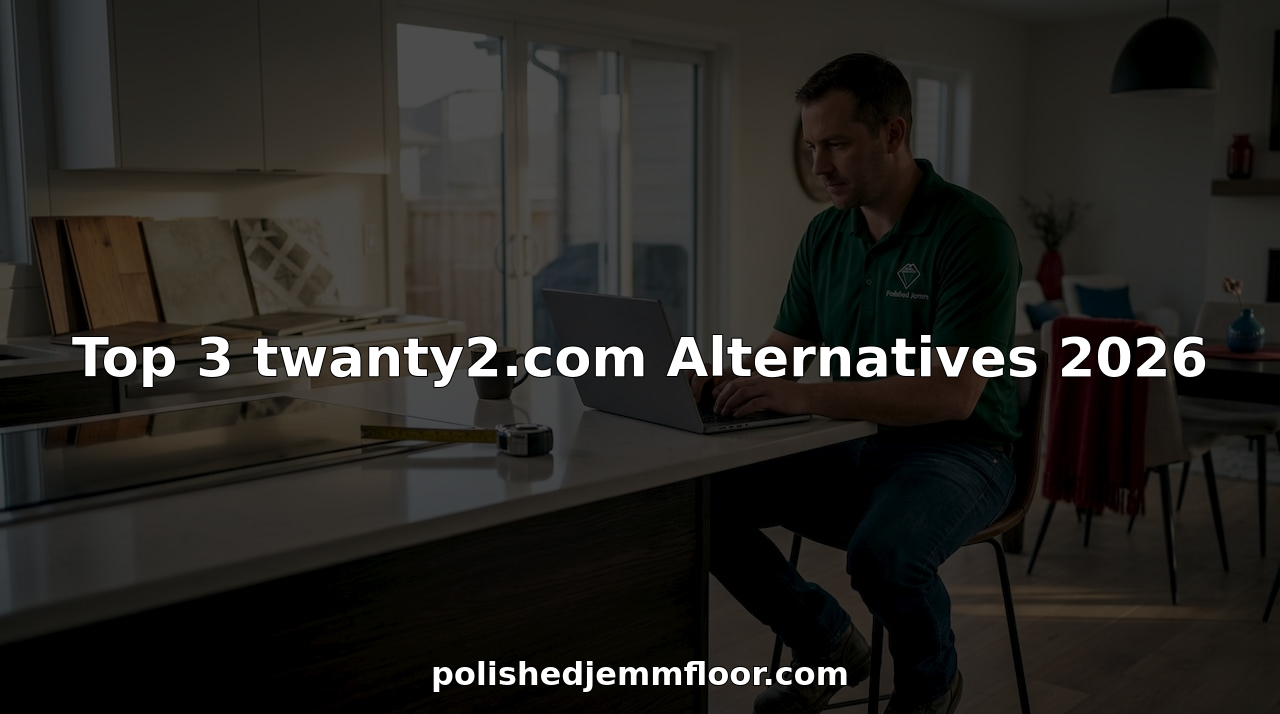 Flooring contractor researching options at kitchen table